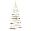 vidaXL Hengende juletre 90 cm 30 LED-lys Flerfarget Massiv Ask