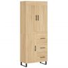 vidaXL Highboard sonoma eik 69,5x34x180 cm konstruert tre