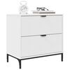 vidaXL Nattbord med skuff Hvit 63,5 x 36 x 61 cm Konstruert tre