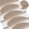 vidaXL Selvklebende trappematter sisal 30 stk 56x17x3 cm lysebeige