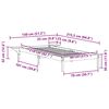 vidaXL Sengestamme med Sidebord Vokset Brun 80 x 210 cm Massiv furu