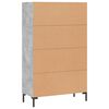 vidaXL Highboard betonggr&aring; 69,5x31x115 cm konstruert tre