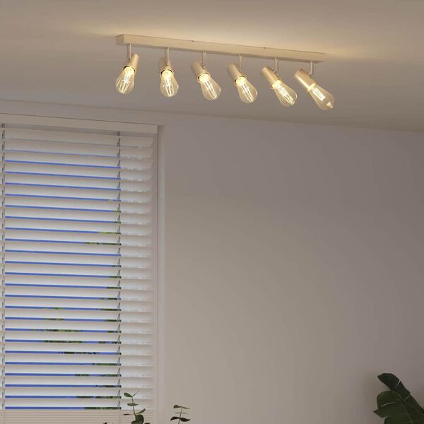 vidaXL Takspot med s&oslash;kelys Nikkel 73 x 6,5 x 11,5 cm Metall