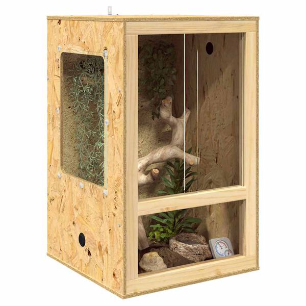 vidaXL Terrarium Brun 50 x 50 x 80 cm OSB