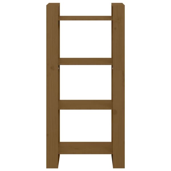 vidaXL Bokhylle/romdeler honningbrun 60x35x125 cm heltre