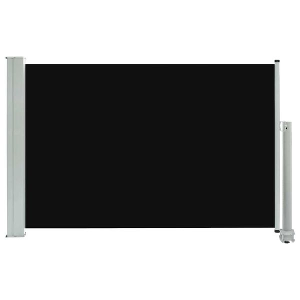 vidaXL Uttrekkbar sidemarkise 60x300 cm svart