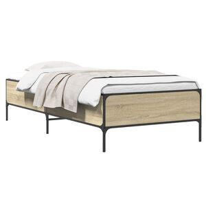 vidaXL Sengestamme Sonoma eik 80 x 200 cm Konstruert tre
