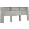 vidaXL Sengegavlskap betonggr&aring; 220x18,5x104,5 cm