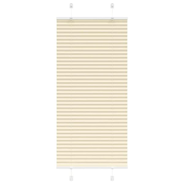 vidaXL pliss&eacute;gardin krem 65x100 cm Stoff Bredde 64,4 cm Polyester