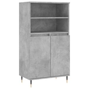 vidaXL Highboard betonggr&aring; 60x36x110 cm konstruert tre