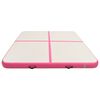 vidaXL Oppbl&aring;sbar PVC gymnastikkmatte med pumpe 200x200x15 cm rosa