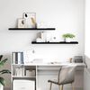 vidaXL Flytende vegghyller 2 stk svart 120x23,5x3,8 cm MDF