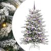vidaXL Kunstig sammensatt juletre Hvit 150 cm PE og PVC