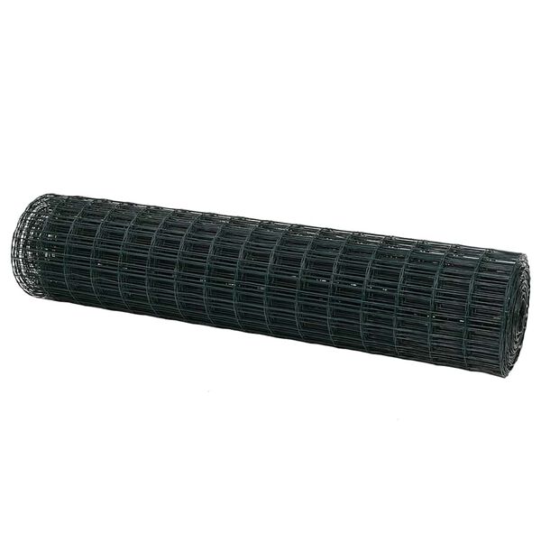 vidaXL Euro gjerde gr&oslash;nn 1 x 10 m PVC-belagt jern