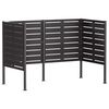 vidaXL Skjerm for s&oslash;ppeldunk 167 x 85 x 113 cm St&aring;l Svart