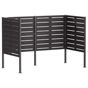 vidaXL Skjerm for s&oslash;ppeldunk 167 x 85 x 113 cm St&aring;l Svart