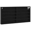 vidaXL Visningsskap Veggmontert Svart Eik 100 x 8,5 x 50 cm
