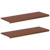 vidaXL Vinduplanker 2 stk. M&oslash;rk brun 120 x 40 x 2 cm Massivt Eiketre