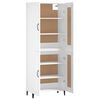 vidaXL Highboard hvit 69,5x34x180 cm konstruert tre