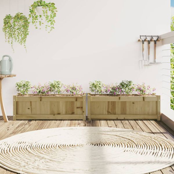 vidaXL Plantekasser 2 stk impregnert furu