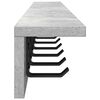 vidaXL Vegghengt kleshenger Veggmontert Betonggr&aring; 100 x 10,5 x 10,5 cm