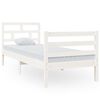 vidaXL Sengeramme hvit 75x190 cm Small Single heltre