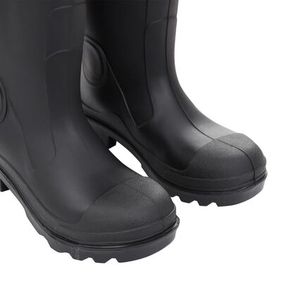 vidaXL Regnstøvler med avtakbare sokker svart str 38 PVC