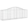 vidaXL Gabionkurver buede 2 stk 200x30x60/80 cm galvanisert jern