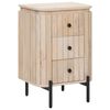 vidaXL H&aring;ndlaget sengeskap Hvit 40 x 30 x 60 cm Massiv mango tre