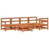 vidaXL Hage lounge sett 6 pcs VoksBrun Massiv furu