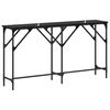 vidaXL Konsollbord Svart Eik 140 x 29 x 75 cm Konstruert tre