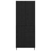 vidaXL H&oslash;yskap med skuff 2 pcs Svart Eik Sponplater og glass