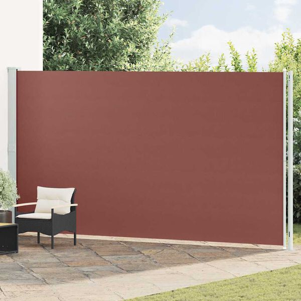 vidaXL Uttrekkbar sidemarkise 220x600 cm brun