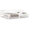 vidaXL Uttrekkbar dagseng hvit heltre furu 2x(90x200) cm