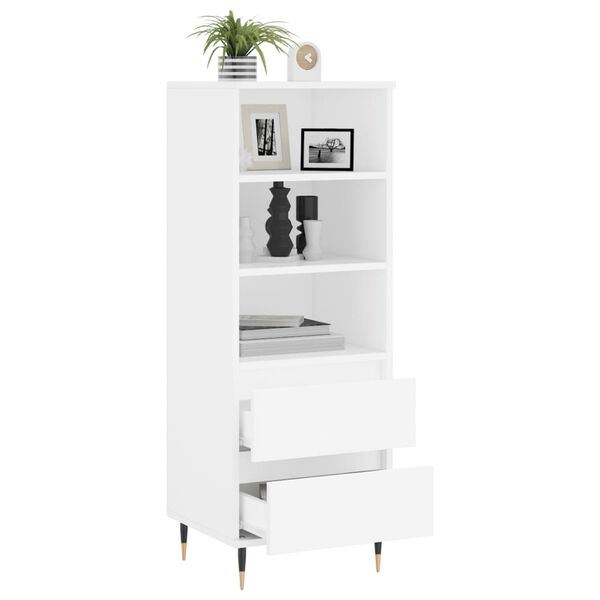 vidaXL Highboard hvit 40x36x110 cm konstruert tre
