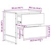 vidaXL Nattbord 2 pcs Kunstnerisk Eik 50 x 39.5 x 50 cm Konstruert tre