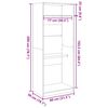 vidaXL Garderobe hvit 80x50x200 cm konstruert tre
