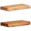 vidaXL Vegghyller 2 stk 30x20x3,5 cm heltre akasie