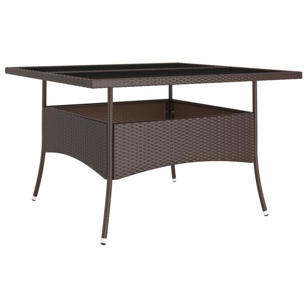 vidaXL Hagespisesett 9 deler polyrotting brun