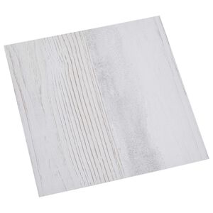 vidaXL Gulvplanker Hvit og lysegr&aring; 5,11 m&sup2; 55 stk. PVC