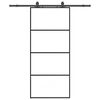 vidaXL Skyved&oslash;r med monteringssett svart 90x205 cm ESG-glass