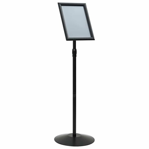 vidaXL Pedestal plakatstativ s&oslash;lv a4 PVC og st&aring;l