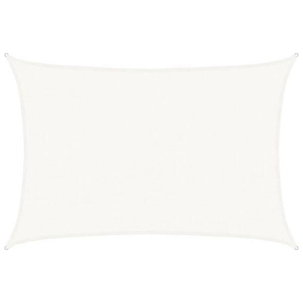 vidaXL Solseil 160 g/m² hvit 4x5 m HDPE