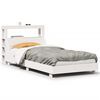 vidaXL Sengeramme uten madrass hvit 90x200 cm heltre furu
