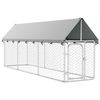 vidaXL Utend&oslash;rs hundeg&aring;rd med tak 400x100x150 cm