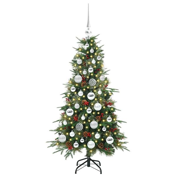 vidaXL Kunstig sammensatt juletre med 150 LED gr&oslash;nn 120 cm PE og PVC