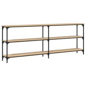 vidaXL Konsollbord Sonoma eik 200x29x75 cm konstruert tre