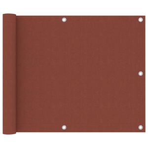 vidaXL Balkongskjerm terrakotta 75x500 cm oxfordstoff