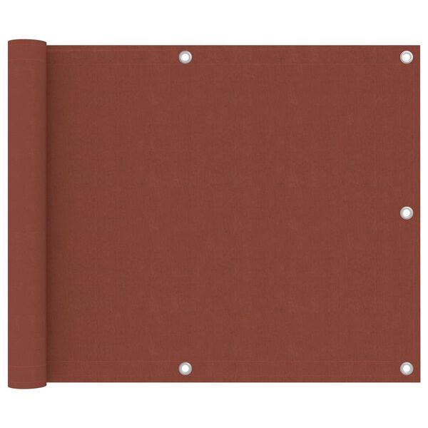 vidaXL Balkongskjerm terrakotta 75x500 cm oxfordstoff