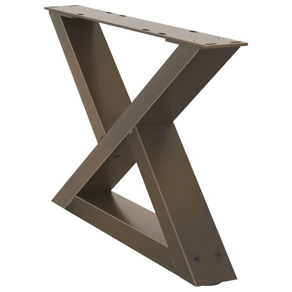 vidaXL Salongbordben 2 stk naturst&aring;l 60 x (30-31,3) cm st&aring;l